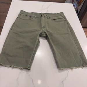 Levi's 511 Mens Olive Jean Shorts /Jorts Sz 34